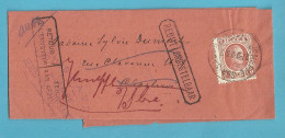192 Op Drukwerk (Imprime) Stempel JEMPPE-SUR-SAMBRE Naar CHARLEROI , Stempel REBUT + RETOUR....strookje INCONNU - 1922-1927 Houyoux