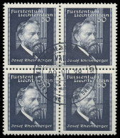 LIECHTENSTEIN 1938 Nr 170 Zentrisch Gestempelt VIERERBLOCK X2EE316 - Oblitérés