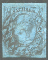 438 Allemagne Sachsen 1855 2ng Aminci Thin Pinhole (GES-173) - Saxony