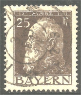 438 Bavière Bayern Bavaria 1911 Prince Regent Luitpold 25pf (GES-122) - Afgestempeld