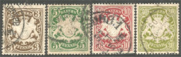 438 Bavière Bayern Bavaria 1888 Armoiries Coat Of Arms 3pf - 30pf (GES-103) - Afgestempeld