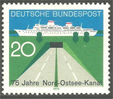 446 Germany Canal Baltic Bateau Ship Schiff MNH ** Neuf SC (GEF-164) - Bateaux