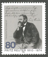 446 Germany Fritz Reuter Ecrivain Writer MNH ** Neuf SC (GEF-100) - Ecrivains