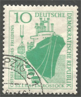 444 Germany DDR Bateau Quai Pier Boat Port Rostock Harbour (DDR-262) - Ships