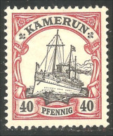 449 German Colonies Kamerun 40 Pf Voilier Sailing Ship MH * Neuf (GEC-19) - Cameroun