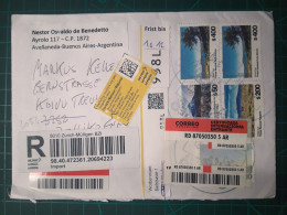 ARGENTINE. Enveloppe Blanche Circulée Hors Du Pays Et Renvoyée à L'expéditeur. Avec Une Belle Et Colorée Variété De Timb - Gebruikt