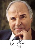 CPA Politiker Helmut Kohl, Ehemaliger Bundeskanzler, Portrait, Autogramm - Figuren