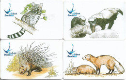 Oman - Omantel (Chip) - Complete Set Of 4 Animals, 01.2005, 2R, 500.000ex, Used - Oman