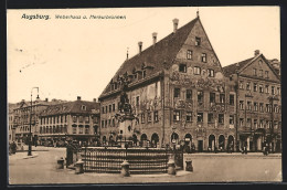 AK Augsburg, Weberhaus Und Merkurbrunnen  - Augsburg