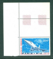 Concorde; Paris - Rio; Coin De Feuille / Corner Of A Pane; Sc. # C-1; Neufs / Mint (10436) - Unused Stamps