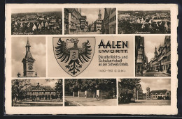 AK Aalen I. Württ., Hauptstrasse, Bohlschule Und Turnhalle  - Aalen