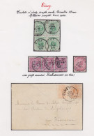 Ensemble - Oblitérations CINEY Sur Bloc 4x N°45 + Bande 3x N°46 + N°38 + 2x N°28 Sur Env. - Voir Scan - 1884-1891 Leopoldo II