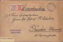 Herzog Von Oldenburg,  Als Einschreiben Nach Dresden-Blasewitz 1902 - Oldenburg