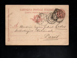 ITALIE ROYAUME ENTIER CARTE DE PADOVA¨POUR LA FRANCE 1896 - Marcofilía