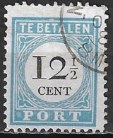 1881-1887 Portzegels Lichtblauw / Zwart Cijfer : 12½ Cent NVPH  P 8 D III - Postage Due