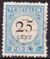 1881-1887 Portzegels Lichtblauw / Zwart Cijfer : 25 Cent NVPH  P 11 D III Met Puntstempel 71 MAARSSEN - Postage Due