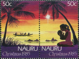 Nauru 1985 SG326a Christmas Pair MNH - Nauru