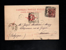 ITALIE ROYAUME ENTIER CARTE DE BAGNI DI MONTECATINI POUR LA BELGIQUE 1908 - Marcophilia