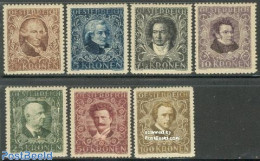 Austria 1922 Composers 7v, Unused (hinged), Performance Art - Amadeus Mozart - Music - Unused Stamps