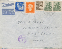 Netherlands Indies Underpaid Air Mail Cover Sent To Holland Multi Franked - Indie Olandesi