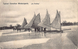 Canada - Typical Canadian Wintersports - Ice Boating - Publ. Illustrated Post Card Co. - Colecciones Y Lotes