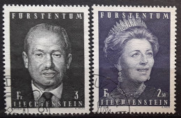 LIECHTENSTEIN 1970 - 1971 ,Yvert 479 & 488, Prince François Joseph II & Princesse Georgine , O , TB - Gebruikt