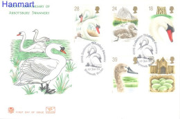 United Kingdom Of Great Britain & Northern Ireland 1993 Mi 1426-1430 FDC  (FDC ZE3 GBRb1426-1430) - Swans