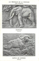 - Thèmes Div. -ref-WW400- Monnaies (représentations)- Medailles De La Monnaie - Elephant - Buffle De Cafrerie - Animaux - Monnaies (représentations)