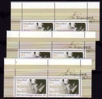 1953L Mendelssohn: 3 Leerfeld-Paare FN1 / FN2 / Ohne FN, Set ** Postfrisch - Varietà E Curiosità