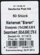 89 MH Bienen, Banderole Für 50 Markensets, Type II - 2011-2020