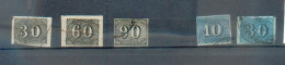 M 422 - BRESIL - YT 13-14-15 (marges Courtes)-19-20 ° Obli - Used Stamps