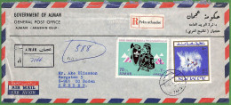 ZA1412 - AJMAN - Postal History - Oversized  Airmail COVER To SWEDEN 1969 Cats - Papegaaien, Parkieten