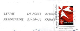 MONTIMBREAMOI " ORDRE DE MALTE " OBLITÉRÉ SUR ENVELOPPE ENTIÈRE_T1116 - Other & Unclassified