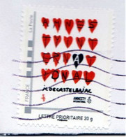 MONTIMBREAMOI " AMNESTY PAR CASTELBAJAC " COEUR OBLITÉRÉ SUR ENVELOPPE ENTIÈRE (1007)_T2103 - Other & Unclassified