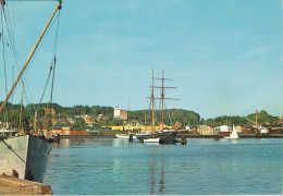 Denmark Postcard The Harbour Of Svendborg Sent From Greenland Wid FDC Cancel On A Greenland Stamp 29-2-1968 - Other & Unclassified