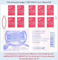 FRANCE - Carnet Date 21.11.05 - TVP Lamouche Rouge - YT 3744 C7 / Maury 555 - Modernos : 1959-…