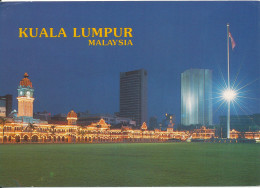 Malaysia  Postcard Sent To Denmark 17-5-1993 Kuala Lumpur Sultan AbdulSamad Building Fully Illuminated - Malaysia