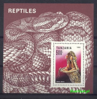 Tanzania 1993 Mi Block 220 MNH  (ZS4 TNZbl220) - Snakes