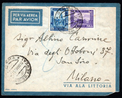 ETIOPIA OCC. ITALIANA, BUSTA 1939, SASS. 221+223 SOMALIA, GIMMA X MILANO - Ethiopia