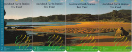 PUZZLE DE 4 TARJETAS DE NUEVA ZELANDA DE AUCKLAND EARTH STATION TEST CARD (NUEVAS-MINT) - Neuseeland