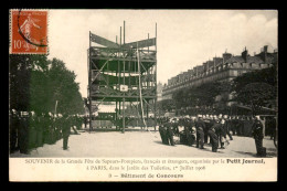 75 - PARIS - 1ER - FETE DE SAPEURS-POMPIERS ORGANISEE PAR LE PETIT JOURNAL DANS LE JARDIN DES TUILERIES - JUILLET 1906 - District 01