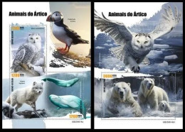 Guinea Bissau 2023 Arctic Animals. Owls. (614ab1) OFFICIAL ISSUE - Uilen