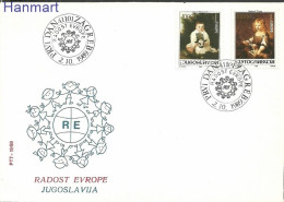 Yugoslavia 1989 Mi 2376-2377a FDC  (FDC ZE2 YUG2376-2377a) - Vacas