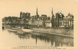 MAINE ET LOIRE SAUMUR PERSPECTIVE DES QUAIS VERS LE CHATEAU  (scan Recto-verso) KEVREN0571 - Saumur