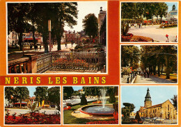 ALLIER NERIS LES BAINS PARC ET ETABL THERMAL PARC ET CASINO  EGLISE BASSIN DU CARREFOUR(scan Recto-verso) KEVREN0569 - Neris Les Bains