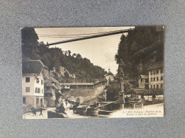 Fribourg Fontaine De La Fidelite Et Pont Du Gotteron Carte Postale Postcard - Fribourg