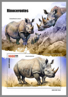 GUINEA-BISSAU 2023 MNH Rhinoceros Nashörner S/S II - IMPERFORATED - DHQ2427 - Rhinozerosse