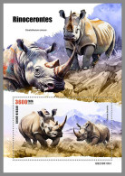 GUINEA-BISSAU 2023 MNH Rhinoceros Nashörner S/S I - IMPERFORATED - DHQ2427 - Rhinozerosse