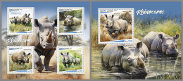 SIERRA LEONE 2023 MNH Rhinoceros Nashörner M/S+S/S - IMPERFORATED - DHQ2427 - Rhinozerosse