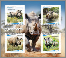 SIERRA LEONE 2023 MNH Rhinoceros Nashörner M/S - IMPERFORATED - DHQ2427 - Rhinozerosse